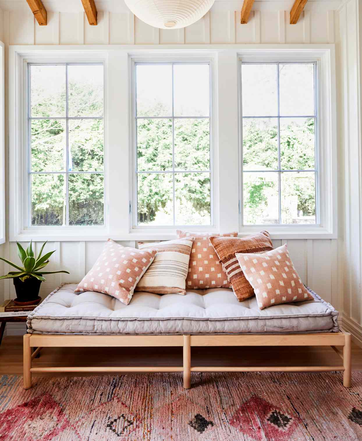 home hideaway daybed and moroccan carpet