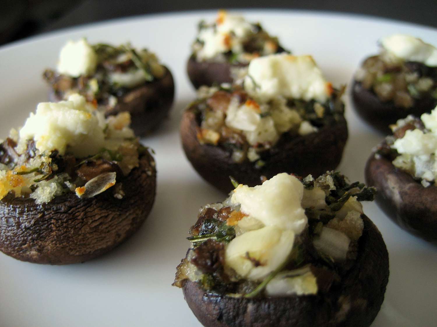 Goat-Cheese Stuffed Mushrooms