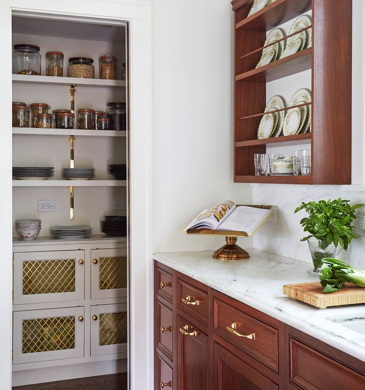pantry organization with mesh drawers