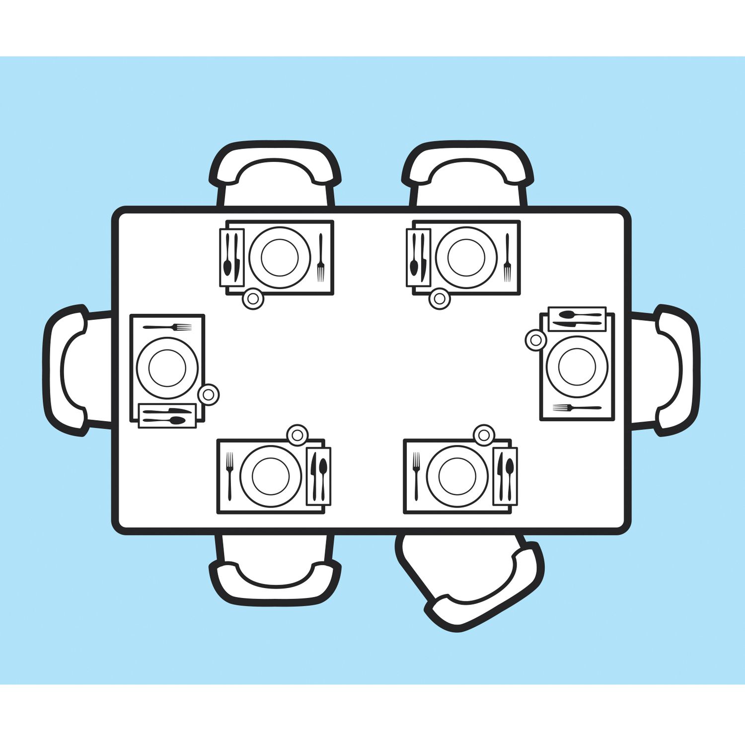 dining room rug illustration