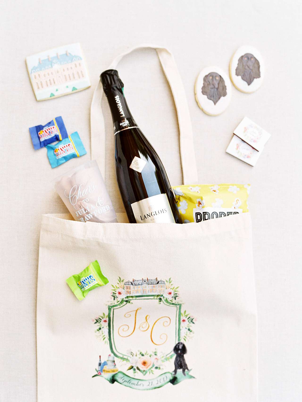 julia crawford wedding welcome bag