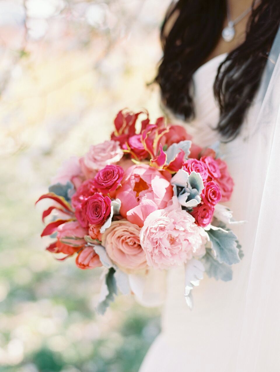 magenta wedding bouquet