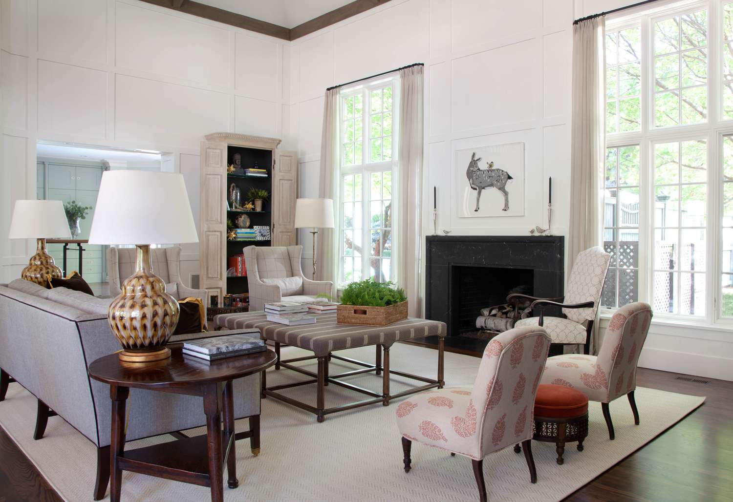 Black and White Fireplace Mantel