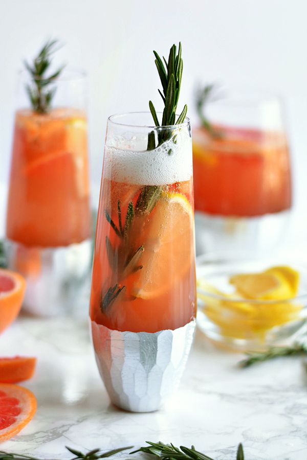 citrus champagne cocktail