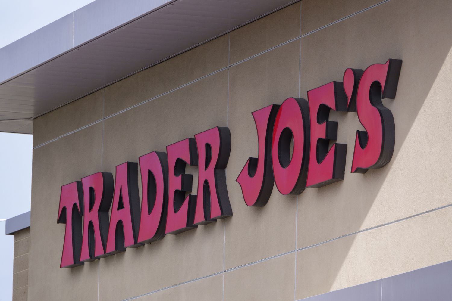 Trader Joes store signage on a building