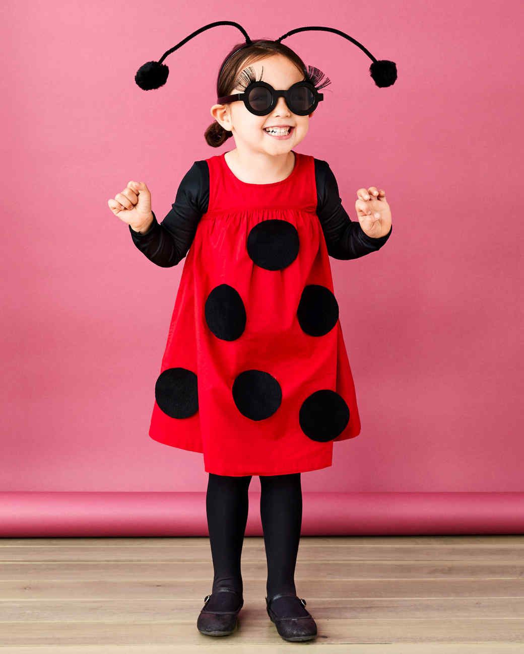 girl in ladybug costume