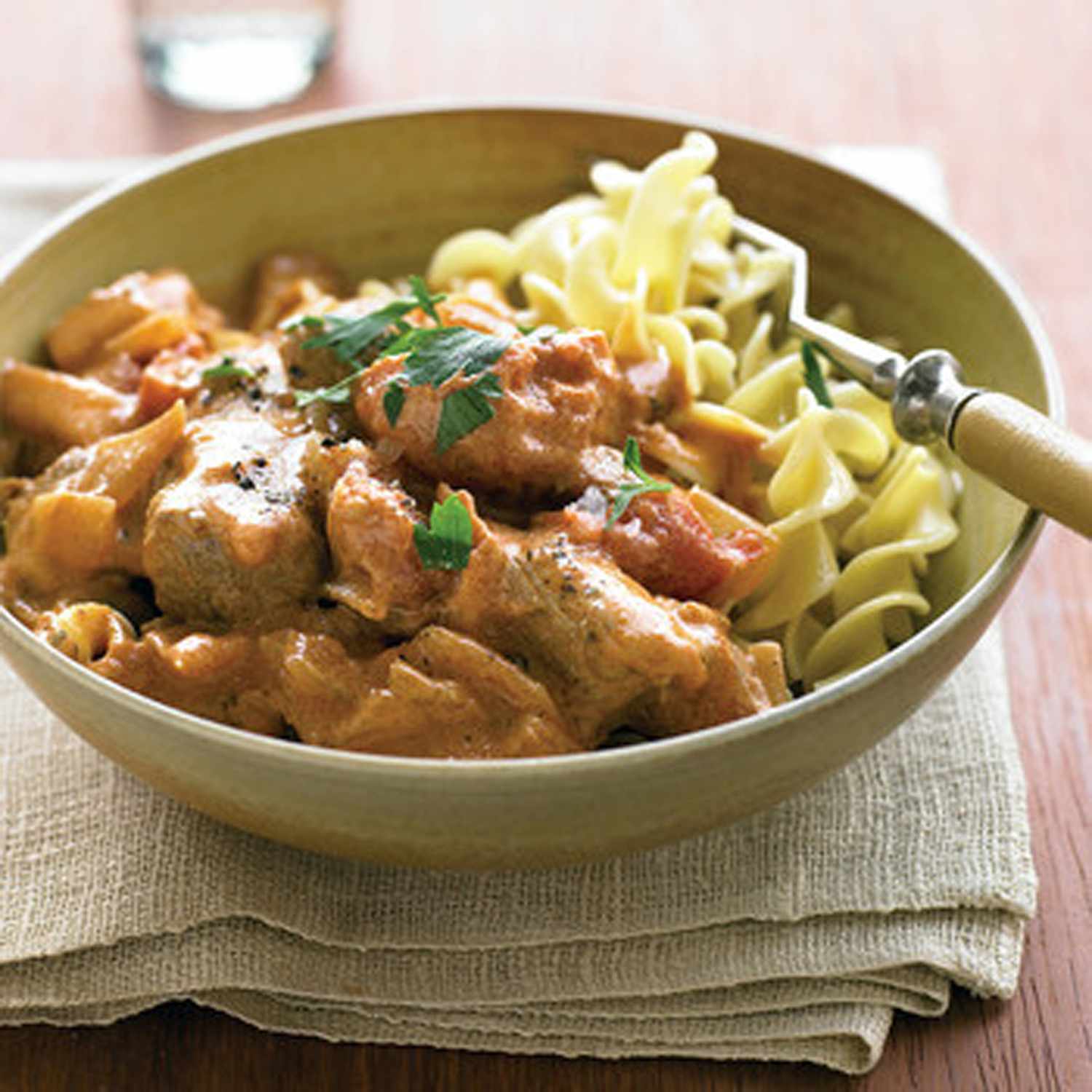 Pork Paprikash with Noodles