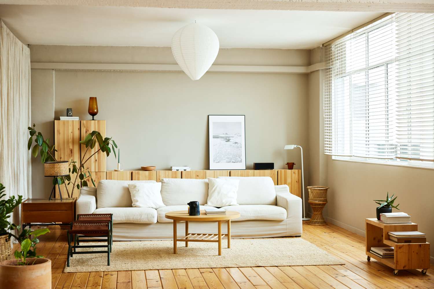 White sofa in living room