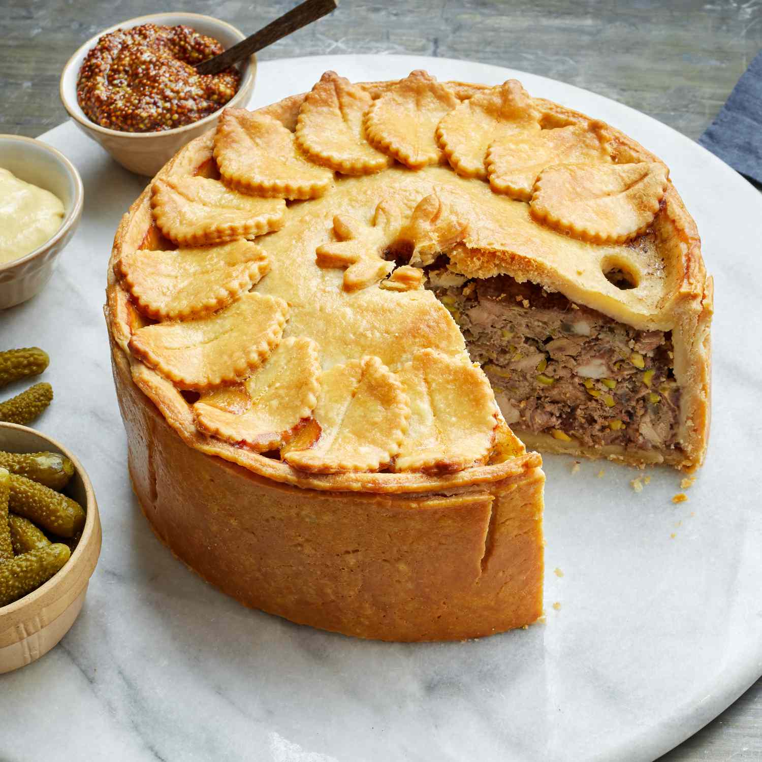 game pie martha bakes slice removed