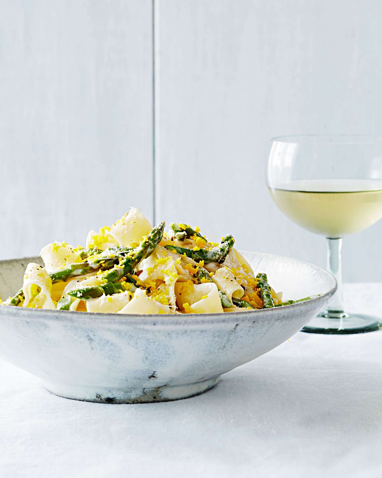 Egg Noodles with Asparagus and Grated Egg Yolks