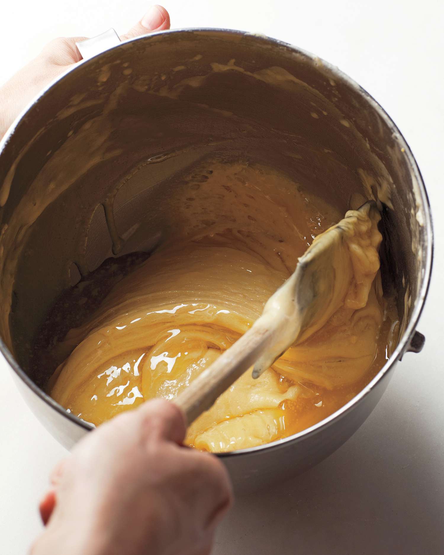 Folding wet ingredients