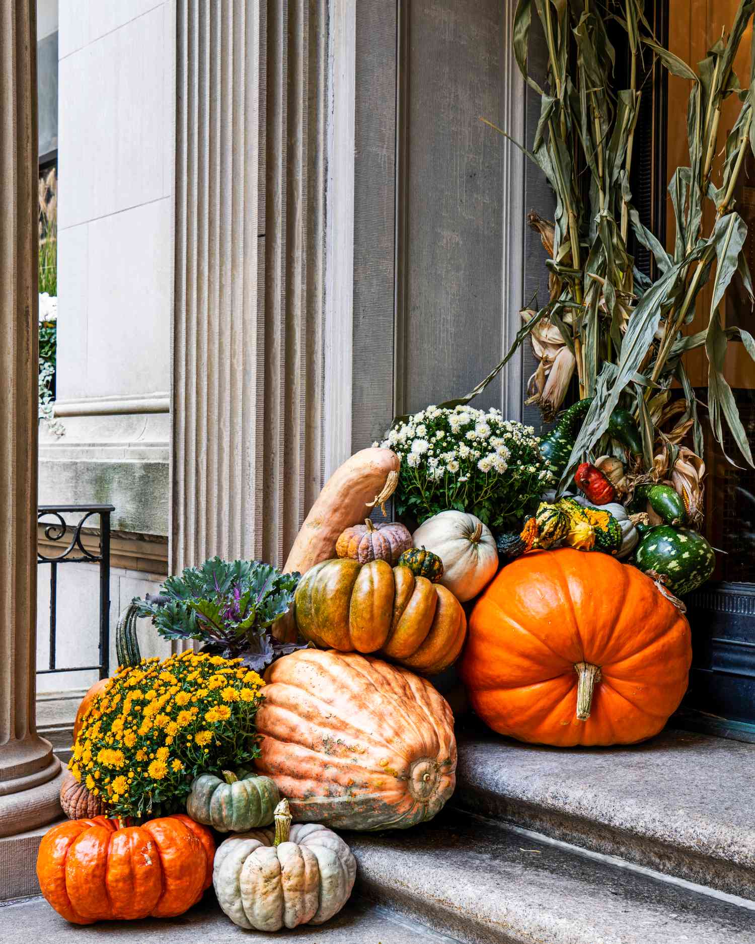 Pumpkin patch on porch