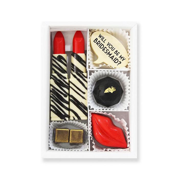 be my bridesmaid chocolate set in form of makeup