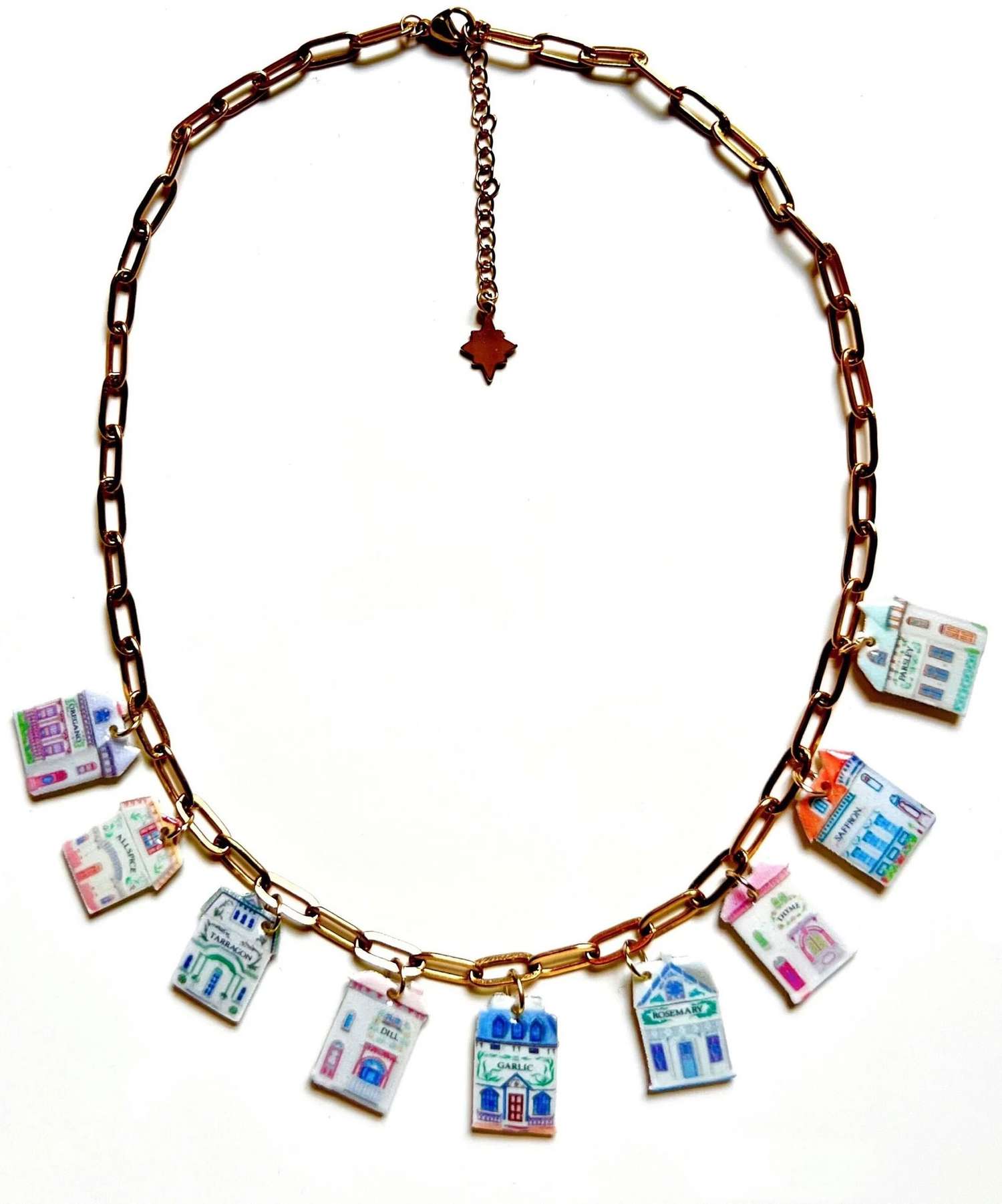 Lenox spice village charm necklace