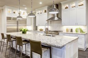 modern kitchen with granite countertops