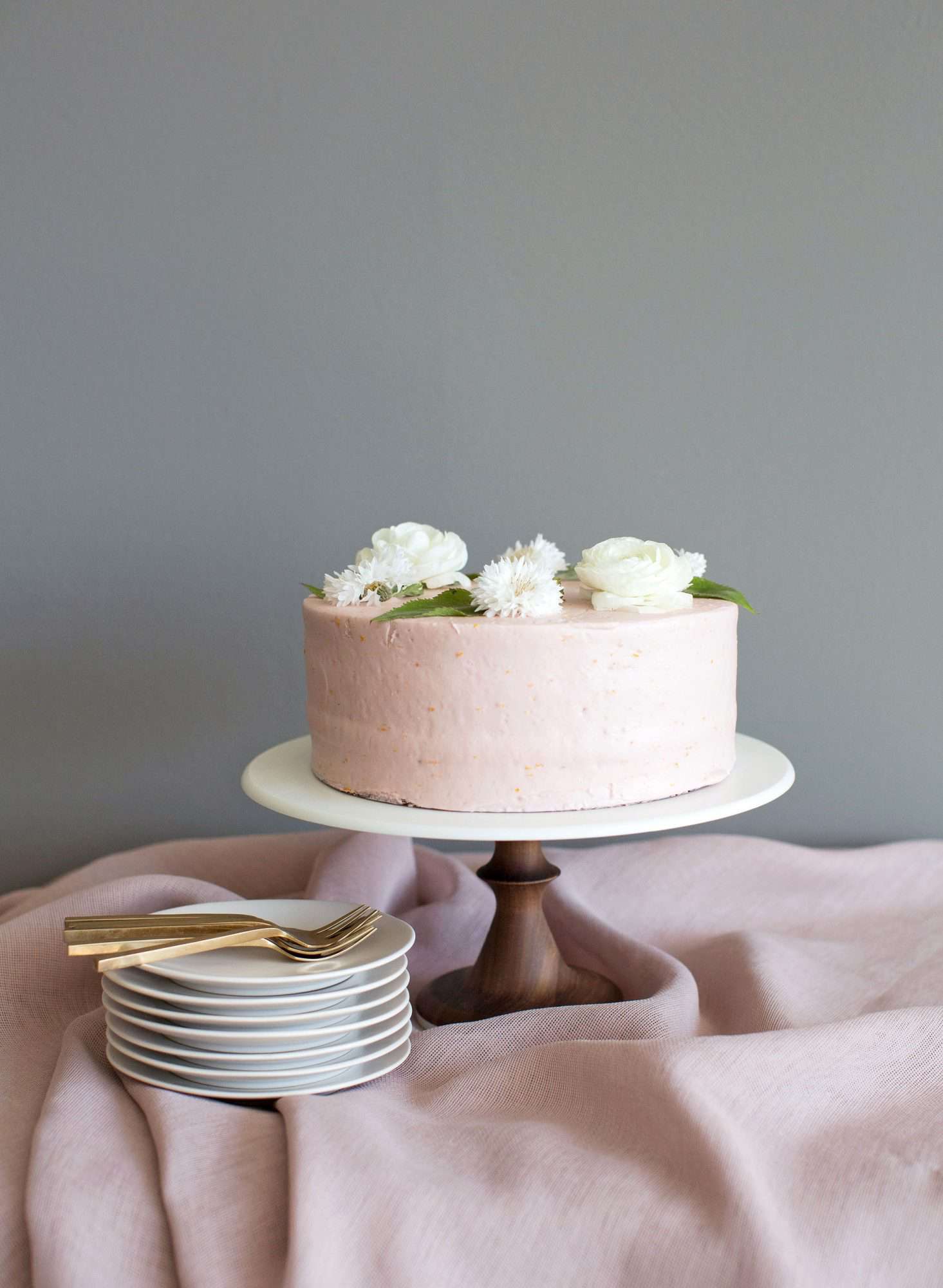pink wedding cake