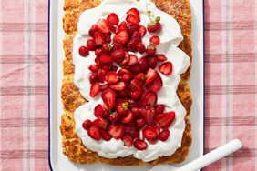 strawberry biscuit sheet cake