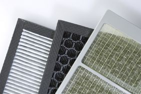 Three types of air filters displayed side by side