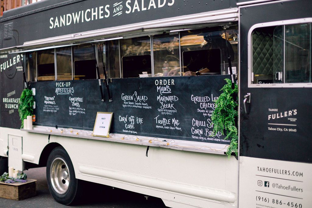 sandwiches and salads wedding food truck