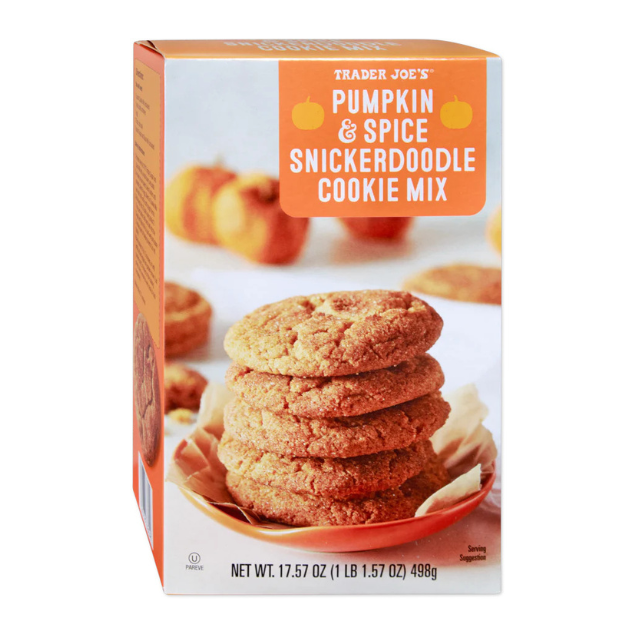 Box of Trader Joes Pumpkin Spice Snickerdoodle Cookie Mix