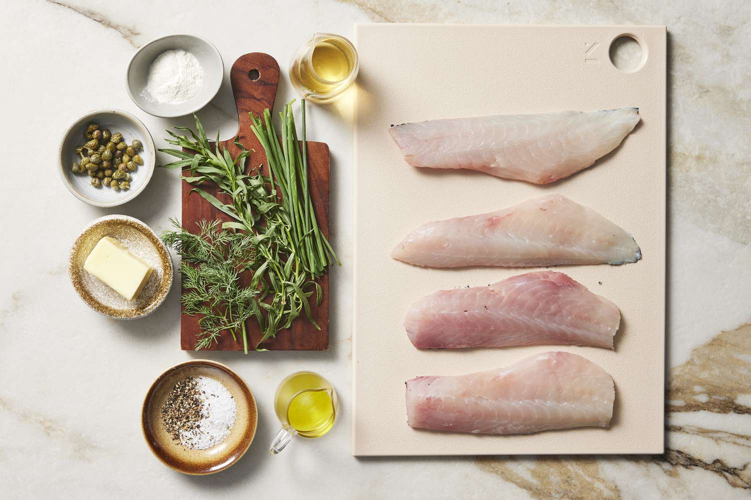 Ingredients for SautÃ©ed Sea Bass