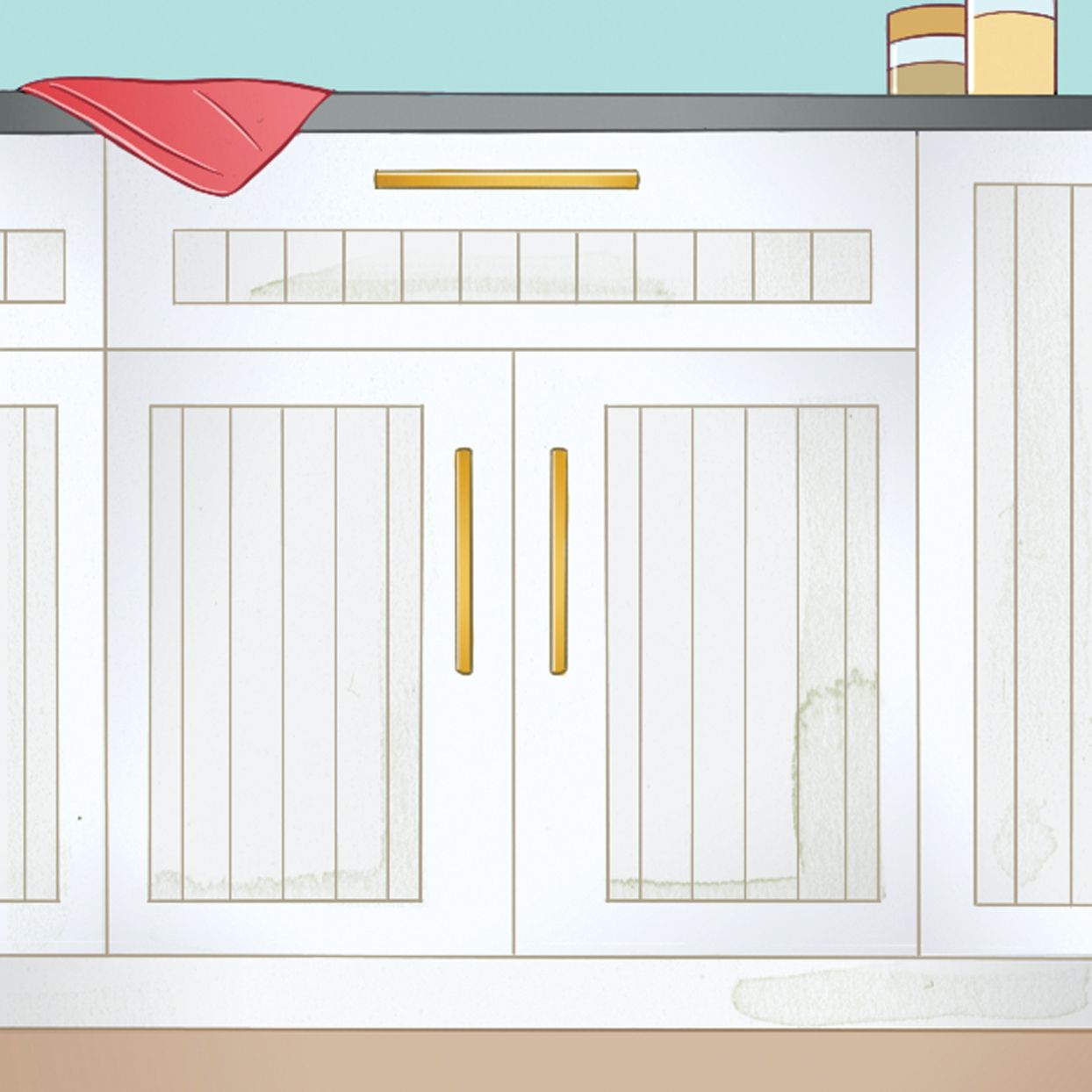 kitchen cabinets illustration