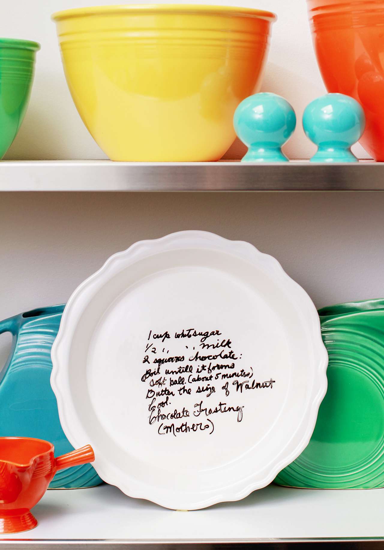 handwritten pie plate