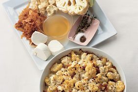 Cauliflower, Prosciutto, and Goat-Cheese Gratin