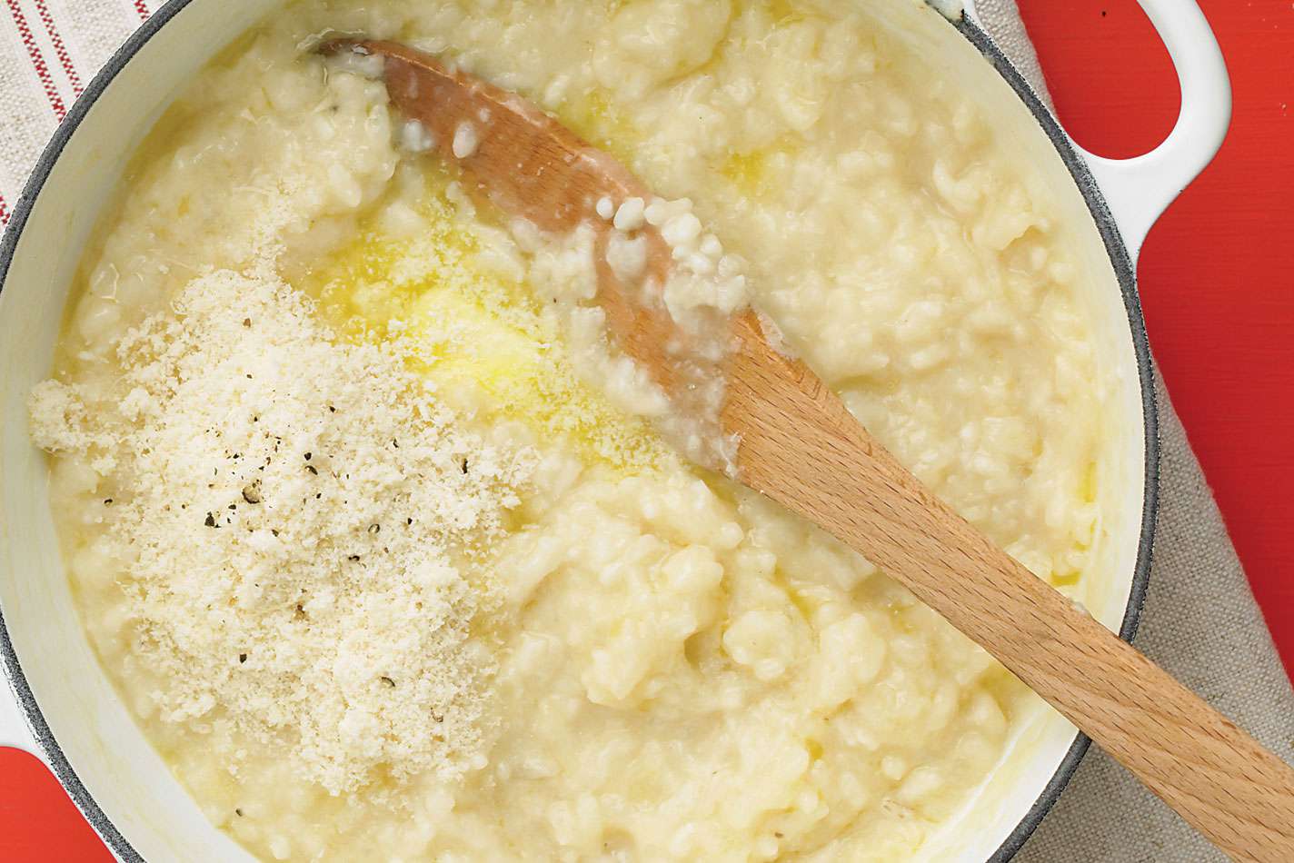 simple risotto in pot