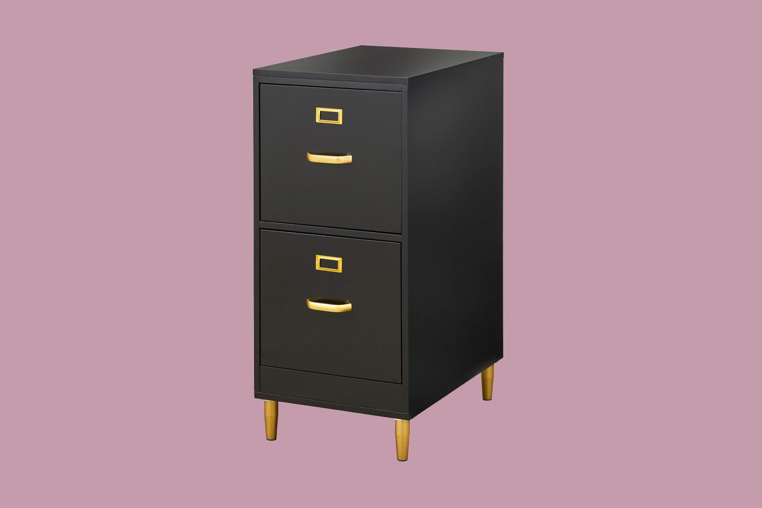Black Dahle Wide 2 -Drawer File Cabinet