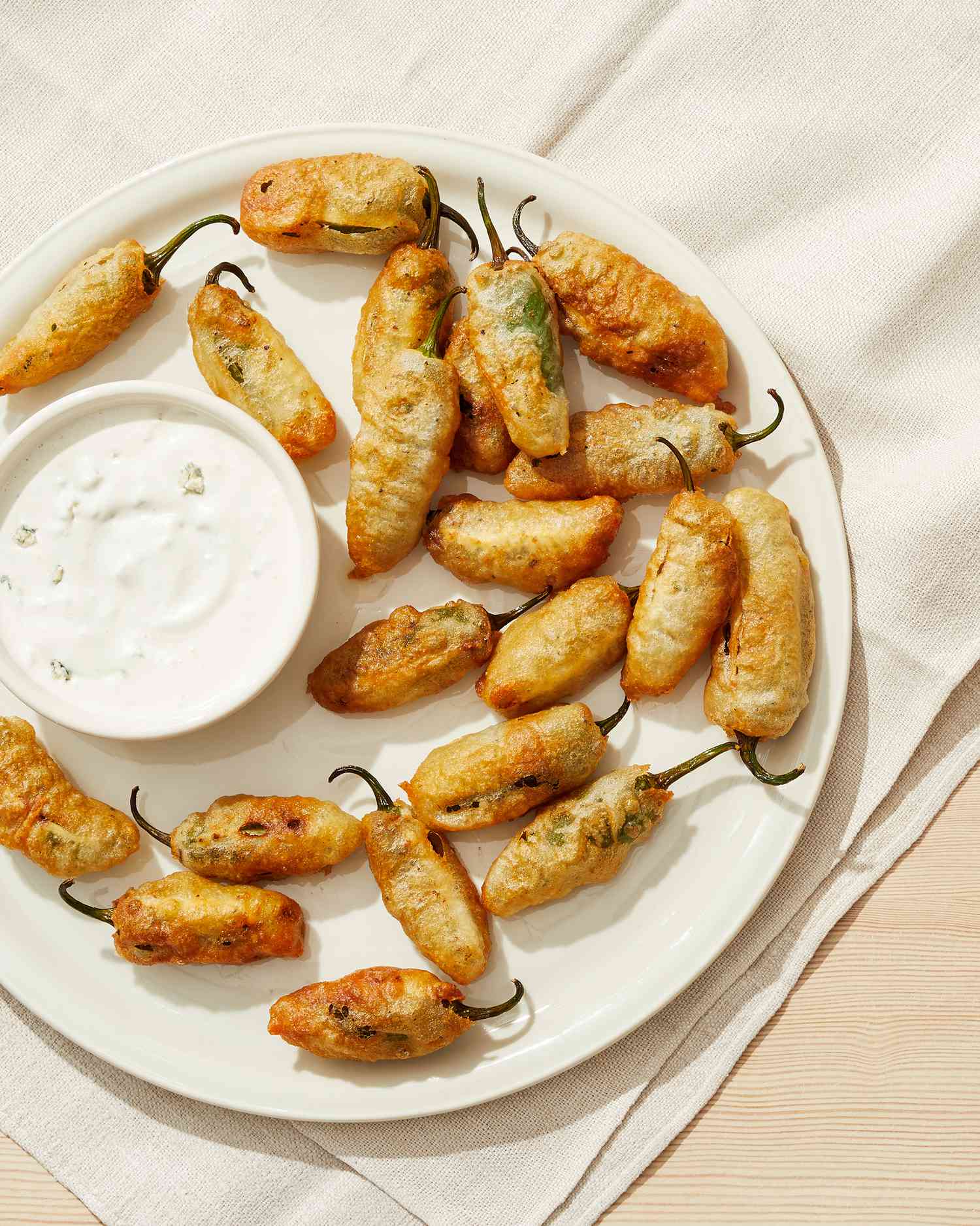 jalapeno poppers with blue cheese dressing
