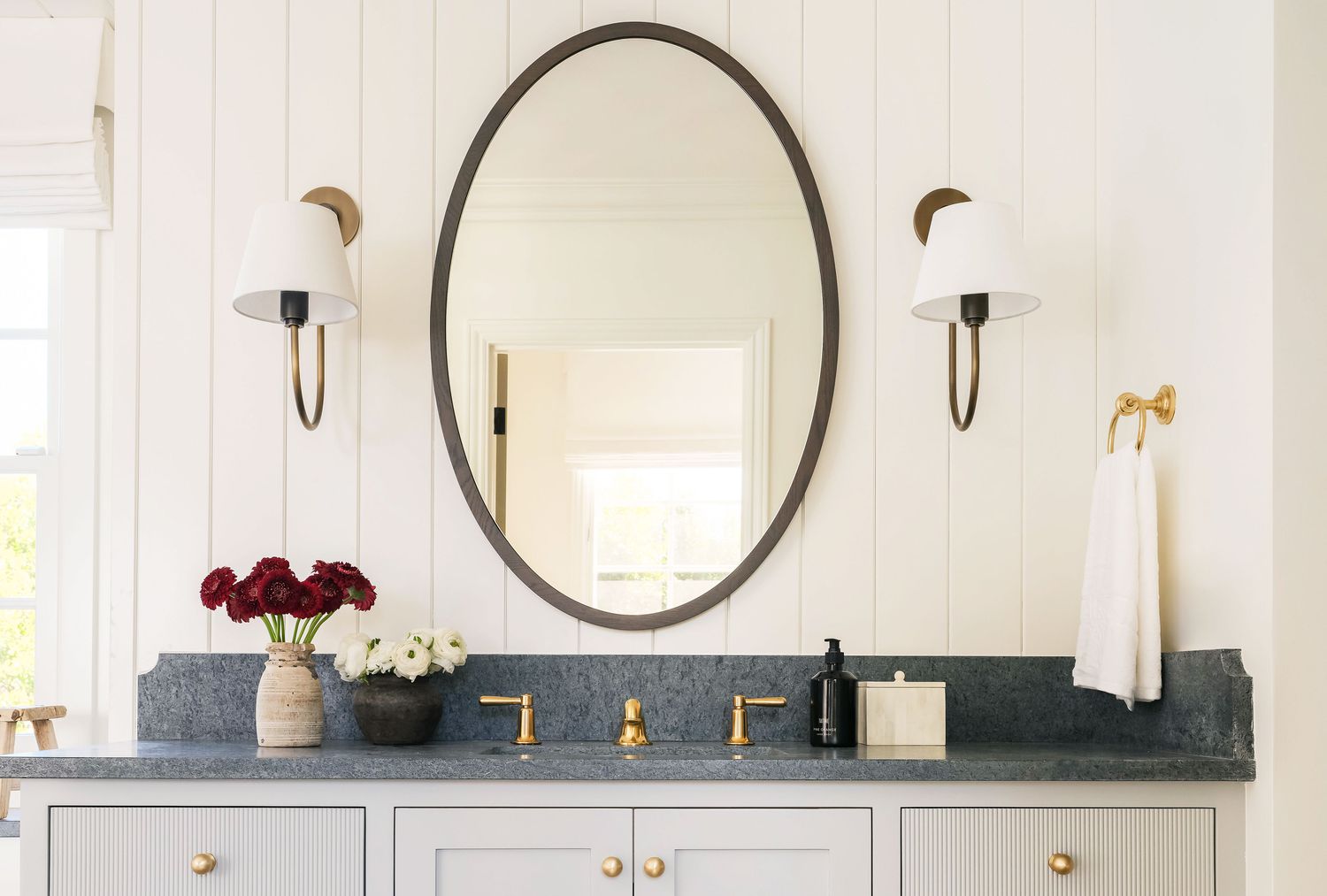Bathroom with soapstone countertop