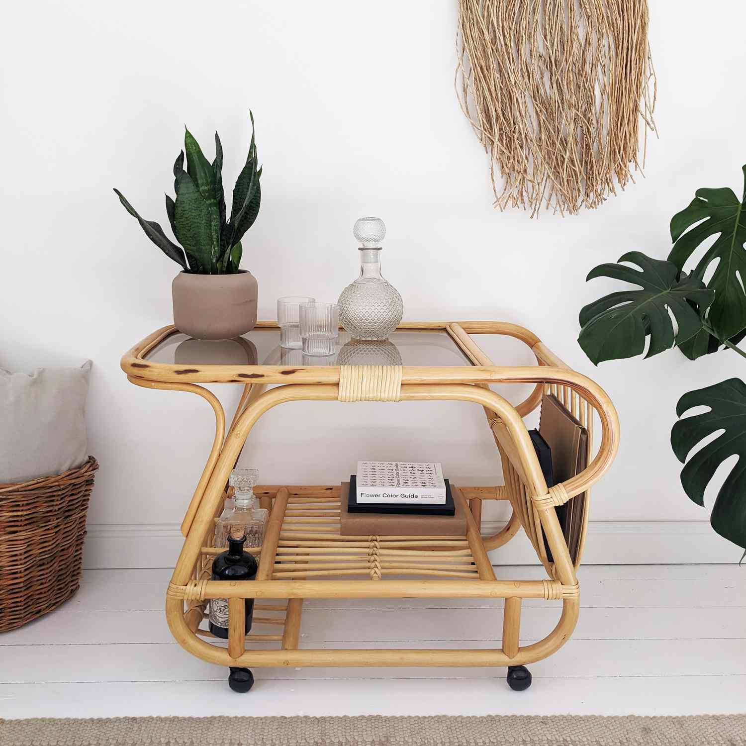 Boho bar cart