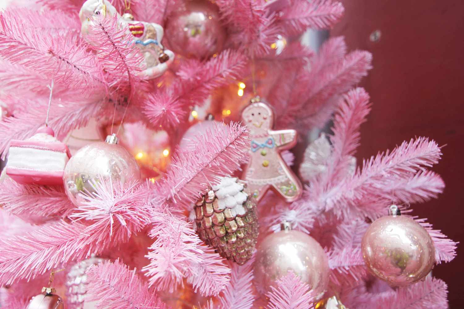 Pink christmas tree