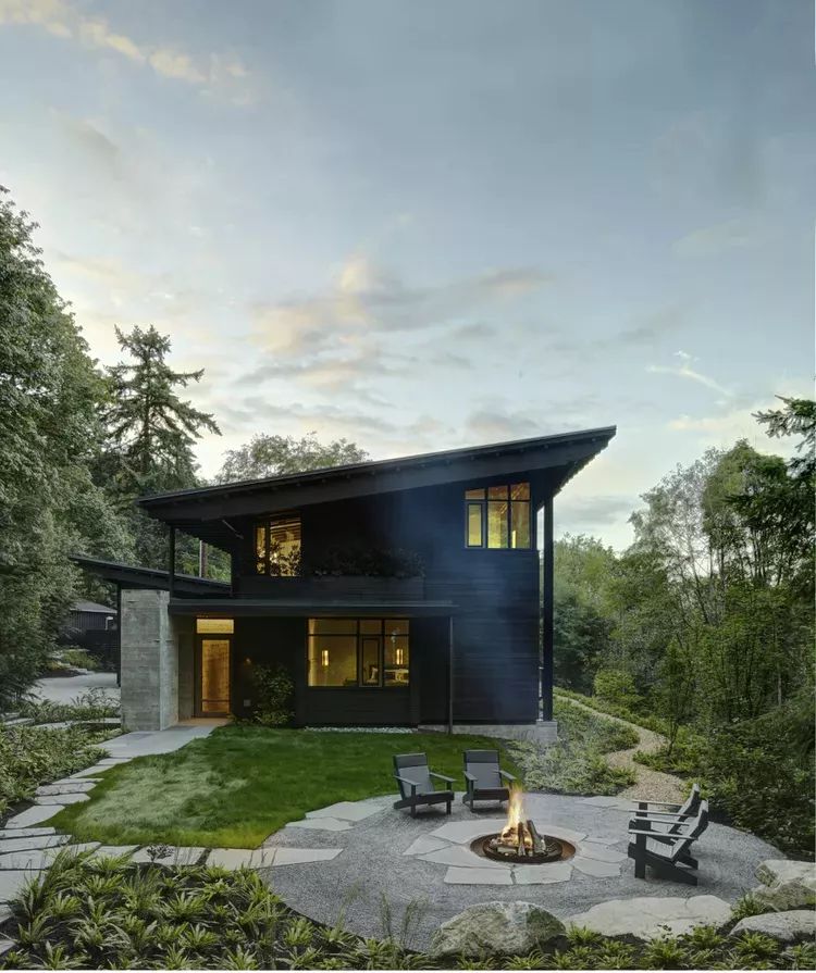 sunken outdoor fire pit