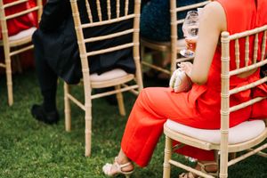 Guests seated at wedding ceremony