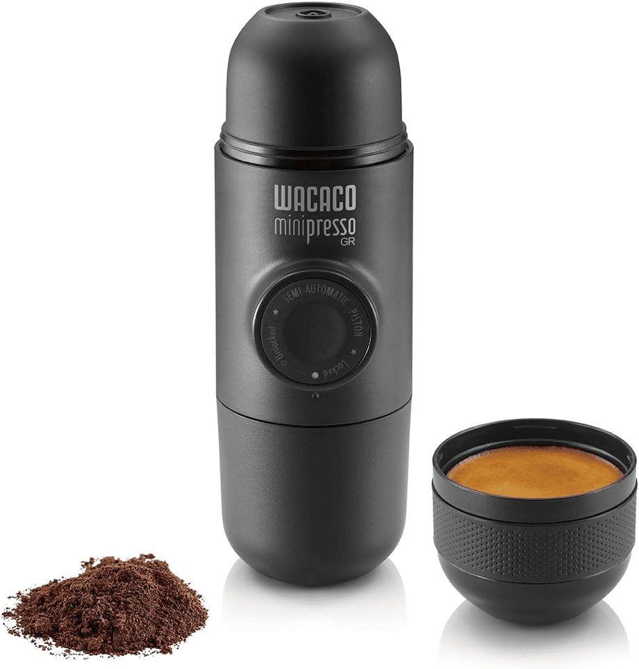 Portable espresso maker. 