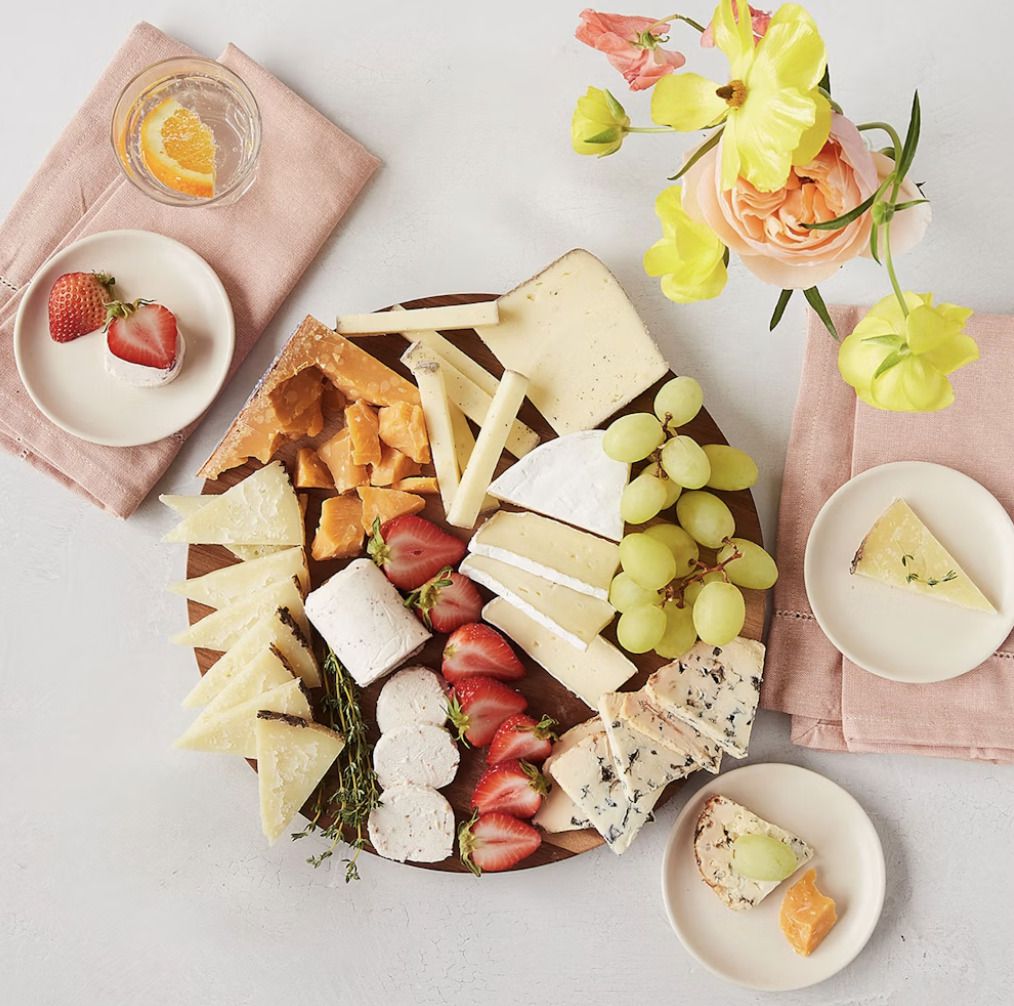 Murray's Cheese Mother's Day sampler spread of assorted cheese. 