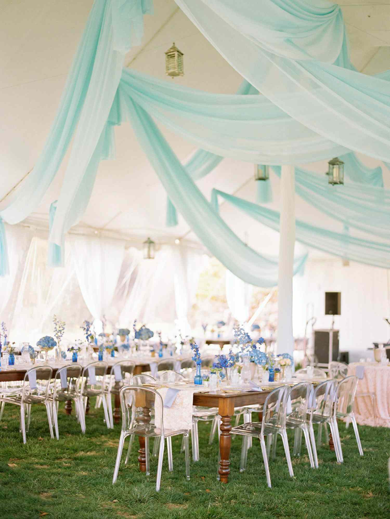 spring wedding elegant reception tent