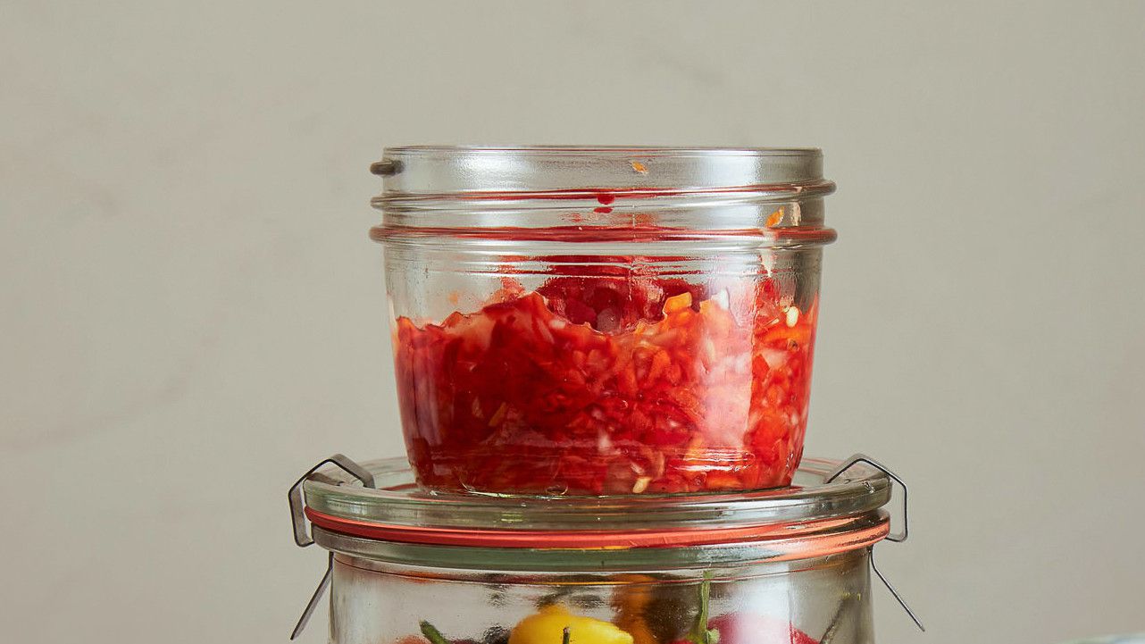 hot red-pepper relish