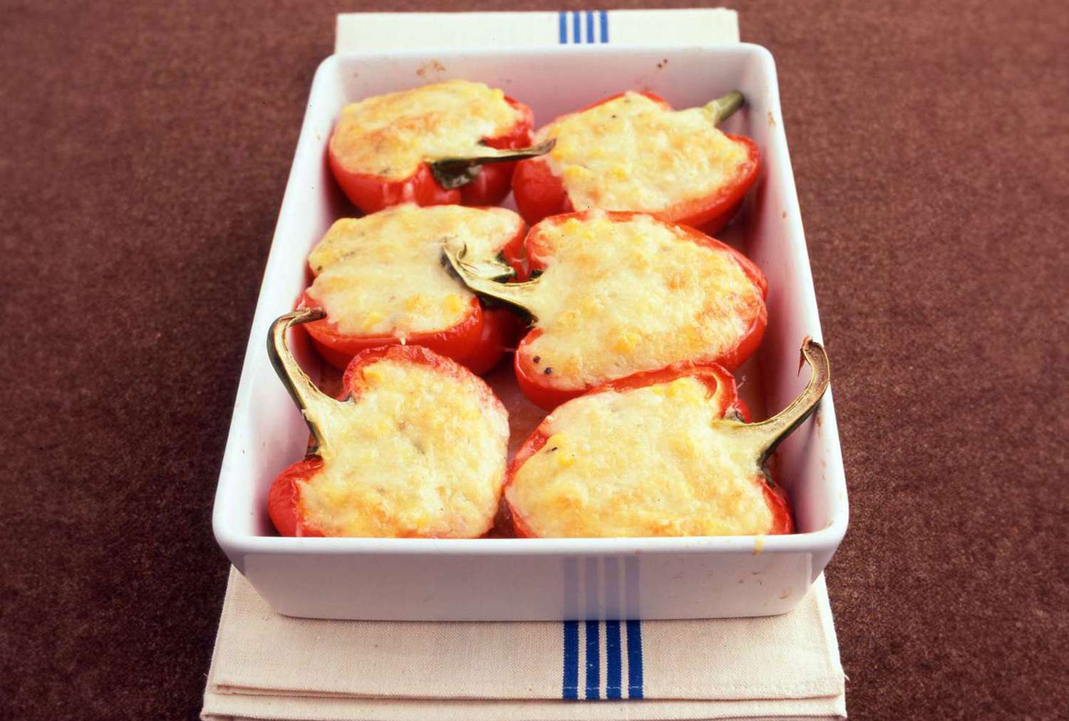 Polenta stuffed peppers