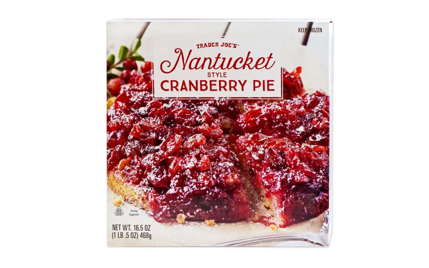 Box of Trader Joes Nantucket Style Cranberry Pie