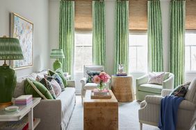 Living room curtains with trim