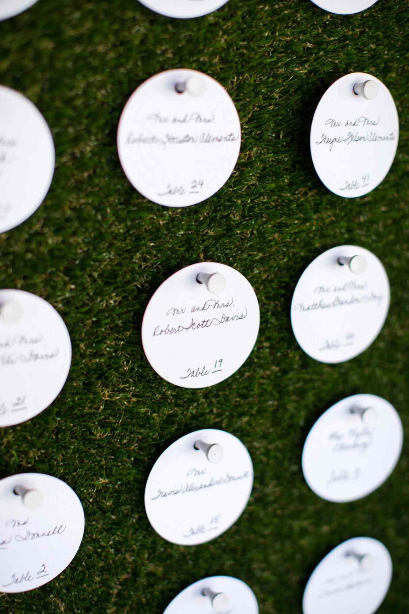 escort cards golf