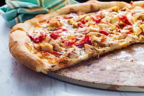 Pizza on pizza stone