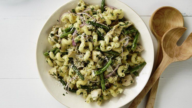 artichoke pasta salad green bean