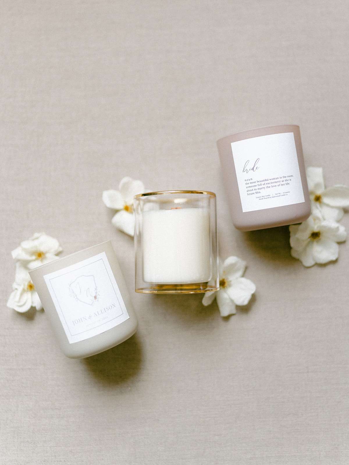 Allison and John Wedding Candles