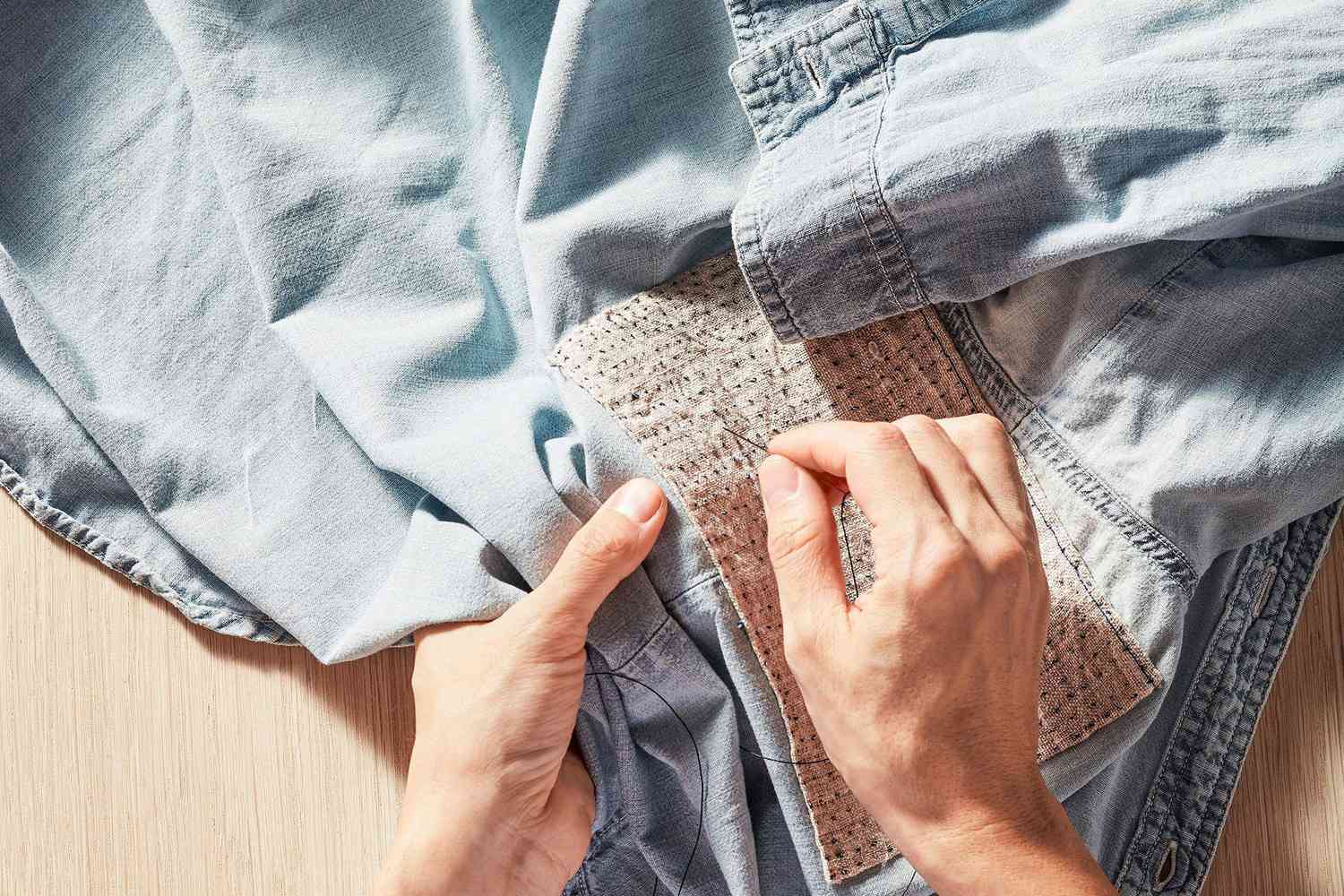 Sewing jeans