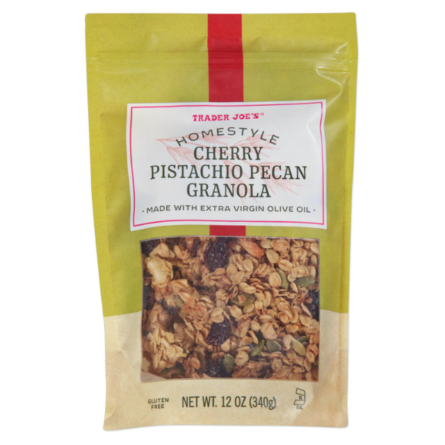 Packaged Trader Joes cherry pistachio pecan granola