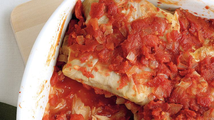 Stuffed Cabbage with Beef and Rice 